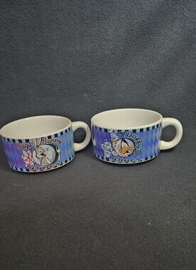 Warner Bros. Blue & Purple Diner Mugs - Bugs Bunny & Daffy Duck